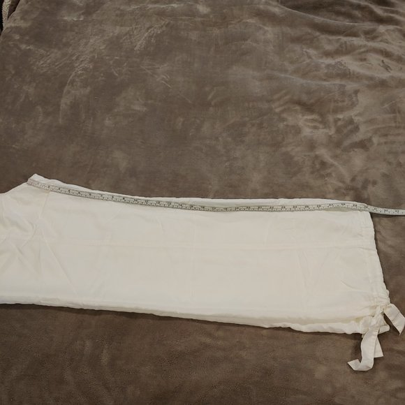 Hilfiger H Label Vintage White Silk Blend Harlem Pants Size 10 - Picture 14 of 16